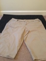 Venezia Women&#39;s Capri Pants Pockets Zip Casual Size 24 Khaki - $41.71