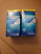Unisom Sleep Gels Softgels Sleep Aid 100 ct. Exp  10/2024 lot of 2 - £17.77 GBP