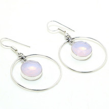 Pink Milky Opal Gemstone Handmade Fashion Ethnic Earrings Jewelry 2.10&quot; SA 2886 - £4.14 GBP
