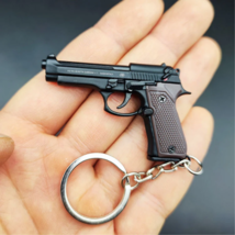 1:4  Beretta 92F Pistol Shape Keychain Mini Gun Metal Alloy Pistol Minia... - $19.99