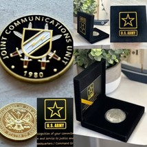 U S ARMY Joint Communications Unit Challenge Coin with special velvet Army case - $33.64