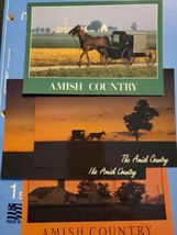 Lot Of 4 Vtg Postcards Amish Country, Lancaster, PA, Pennsylvania, Horse &amp; Buggy - £4.30 GBP