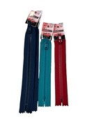 YKK Activewear Nylon Closed End Zippers 7&quot; Red Aqua Navy - $3.41 CAD