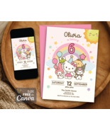 Pink Kitten Birthday Invitation: Editable Canva Template (Digital Downlo... - $91.03 MXN