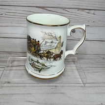 Vintage Royal Grafton Fine Bone China Mug Beer Mug Stagecoach Winter Made in Eng - £17.73 GBP