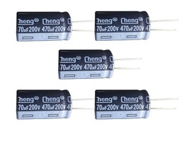 470Uf 200V 22X35Mm +/-20% -40 To +105°C 5 Pcs Aluminum Electrolytic - £25.43 GBP