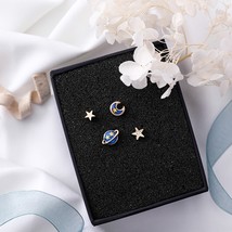Japanese Simple Harajuku Girl Planet Star Cute Earrings Small Stud Earrings for  - £7.60 GBP