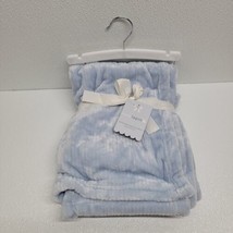 Brand New Mon Lapin Luxury Jacquard Baby Boy Blanket -  Blue 30&quot; x 40&quot; NWT - £17.24 GBP