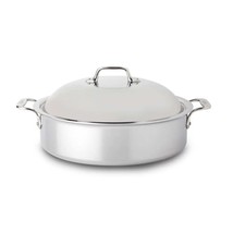 All-Clad 6-Qt 4606 Stainless Steel Tri-Ply Braiser Pan with Domed Lid - £79.34 GBP