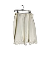 Lane Bryant Vintage Cream A-Line Midi Skirt with Lace Hem | Size 18-20 - $345.63 MXN