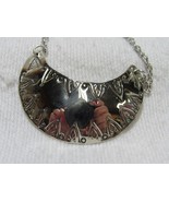 Native American Seminole Handmade Mini Gorget Nickel SLV Necklace C Johnson - $40.73 CAD