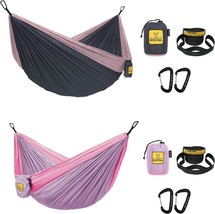 The Essentials Of Camping Gear Include Wise Owl Outfitters Camping Hammocks Duo - £43.95 GBP
