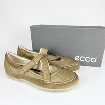 Ecco Cayla Womens Mary Jane Comfort Shoes Crisscross Navajo Brown Leather 40 - £78.11 GBP