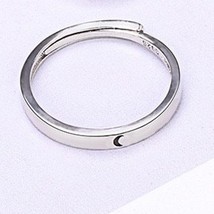 1PC Minimalist Metal Color Sun Moon Open Ring For Women Men Lovers Unique Carvin - £6.73 GBP