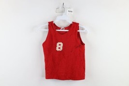 Vintage 60s 70s Boys Size Small Knit Tank Top Jersey T-Shirt Red USA #8 - $39.55