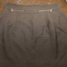 Ann Taylor LOFT black mini skirt with zippers - £13.90 GBP