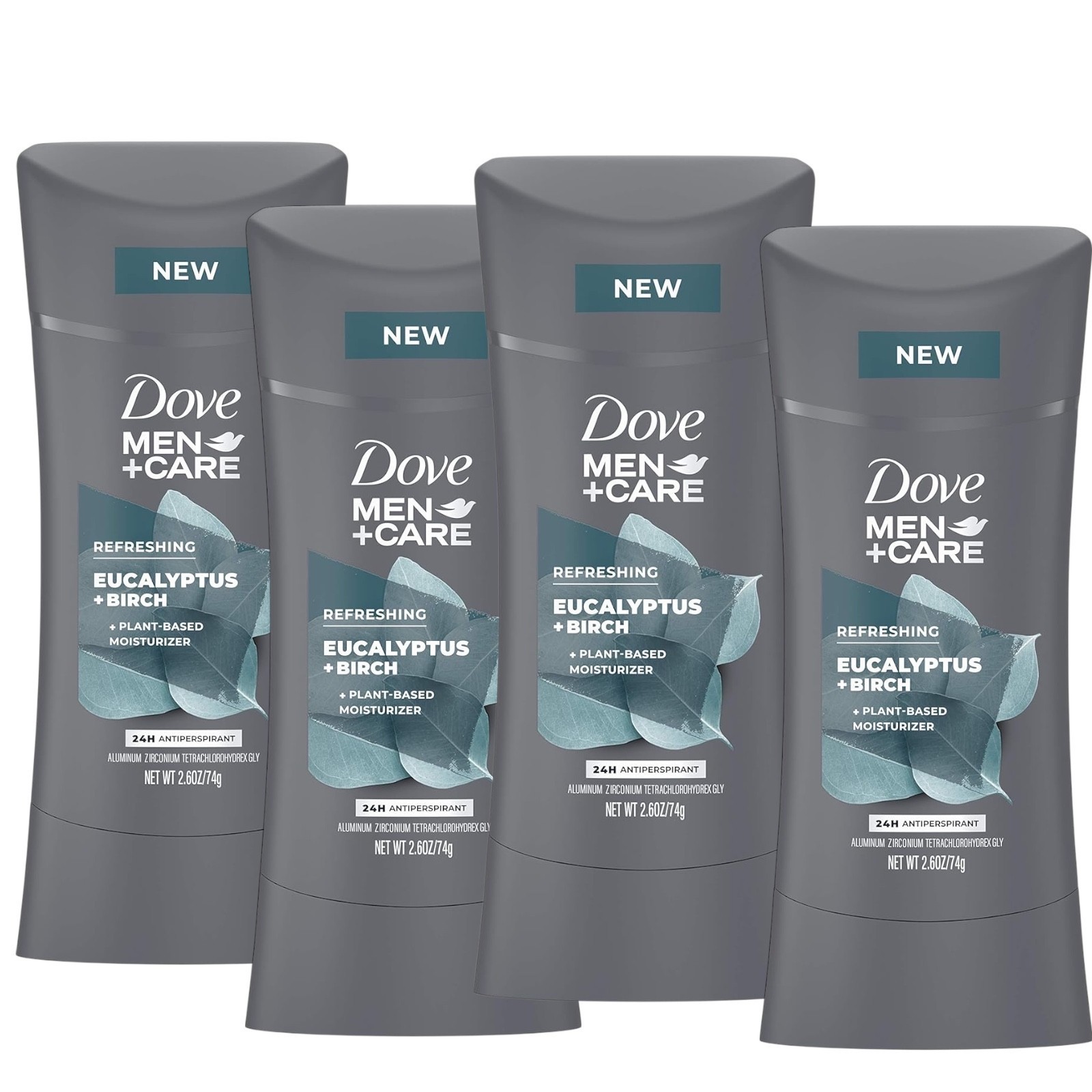 Dove Men+Care EUCALYPTUS &amp; BIRCH Antiperspirant-2.6oz-Men Care, 4 Pack - $39.47