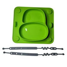 Silicone Suction Childrens Placemat Compartments Green Attach Toys Food ... - $11.30