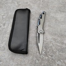 Wild Survival Folding Knife Pocket Hunting M390 Steel Titanium Handle Drop Point - £72.48 GBP