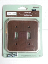 Allen+Roth Double Toggle Wall Plate Dark Oil-Rubbed Bronze/Satin Nickel Finish - £8.52 GBP