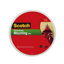 Scotch Indoor Mounting Tape, 0.75 in. x 350 in., White, 1 Roll/Pack - £13.44 GBP