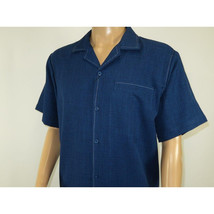 Men 2pc Walking Leisure Suit Short Sleeves By DREAMS Fancy 265-31 Sailor Blue image 4
