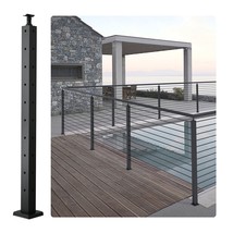 VEVOR Cable Railing Post, 36&quot; x 2&quot; x 2&quot; Steel L-Shaped Hole Corner Railing Post, - $85.46