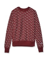 Champion Reverse Weave Fleece Burgundy Crew Neck All Over Logo $65, Sz 2... - $27.71