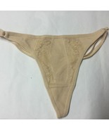 By Pink Womens Beige Thong Lace Inlay MEDIUM Double Straps - £4.31 GBP