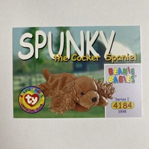 1998 Beanie Babies #127 Spunky the Cocker Spaniel - Cards Series 1 4184 - £1.33 GBP