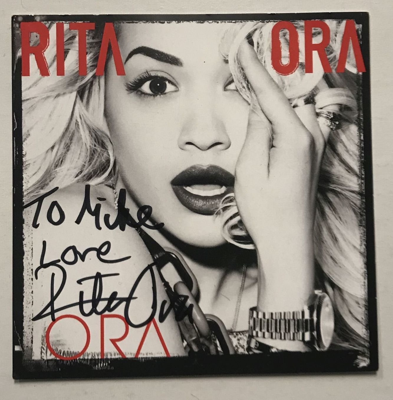 Rita Ora Signed Autographed &quot;Ora&quot; Music CD Cover - $29.99