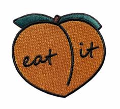 Eat It Peach Booty Patch [Iron on Sew on 3.0 inch -MPC5] - £4.78 GBP