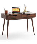 43.5 Inch Computer Desk with 2 Drawers for Small Spaces-Walnut - Color: ... - $5,404.05 MXN