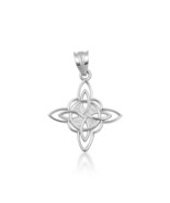 Sterling Silver Irish Celtic Cross Pendant Necklace - £14.94 GBP+