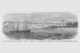 Gunboat &quot;Mohawk&quot; Chases Confederate Steamer &quot;Spray&quot; - £15.70 GBP