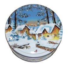 Collectible Tin Kelsen 16 Oz Danish Butter Cookies Winter Scene 7.5” X 2.5” - £4.01 GBP