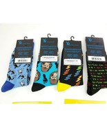 4 Pack Yo Sox Graphic Print Mens Crew Socks Whales Big Foot Dress Size 7-12 - $41.06 CAD