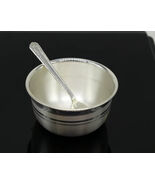 999 solid sterling silver bowl spoon stay baby/kids healthy, silver vess... - €320,49 EUR