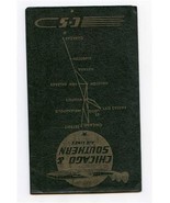 Chicago and Southern Air Lines Ticket &amp; Passport Jacket Route Map Conste... - £68.50 GBP