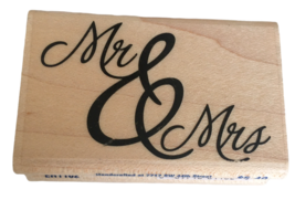 Stampabilities Formal Mr and Mrs Cursive Wedding Card Making Words Engagement - £5.60 GBP