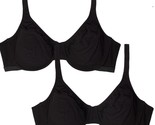 Fruit of the Loom Women&#39;s Cotton Stretch Extreme Comfort Bra 36DD Black 2Pk - $20.56