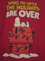 Nwot - P EAN Uts Snoopy Christmas &quot;Wake Me...Over&quot; Adult Size Xl Short Sleeve Tee - £13.53 GBP