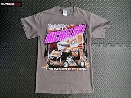 Brett Michalski #73 T Shirt Gildan Gray Orange Purple Bob Hilbert Size S... - £19.77 GBP