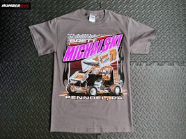 Brett Michalski #73 T Shirt Gildan Gray Orange Purple Bob Hilbert Size S... - $24.74