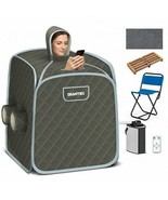 800W 2 Person Portable Steam Sauna Tent SPA with Hat Side Holes 3L Steam... - $155.49