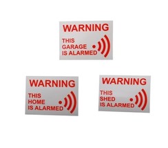 Home, Shed &amp; Garage Alarm Warning Window Labels - $7.32