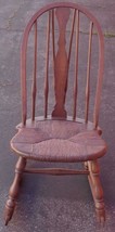 Antique Victorian Era Solid Wood Bow Back Rocking Chair - Vgc - Very Nice Chair - £150.32 GBP