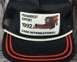 VTG 1992 Case International Black Patch Snapback Trucker Hat - USA - RARE! - $38.69