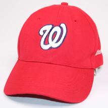 MLB Washington Nationals Men&#39;s StrapBack Hat Cap Red And White Adjustable Strap - $10.65