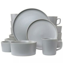 Elama Luxmatte Light Grey 20 Piece Dinnerware Set with Double Bowl - $91.39